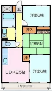 熊本県合志市幾久富【マンション】の間取り