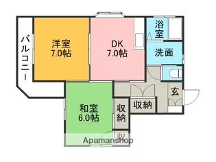 熊本県熊本市南区刈草3丁目【アパート】の間取り