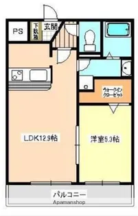 熊本県菊池郡菊陽町光の森2丁目【マンション】の間取り