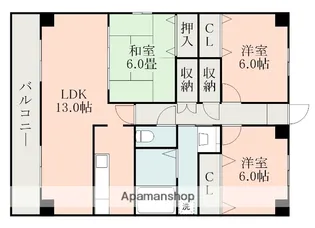 エトワールマンション菊陽【5階】の間取り