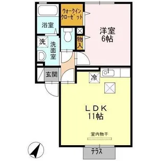 グッドラック高平【1階】の間取り