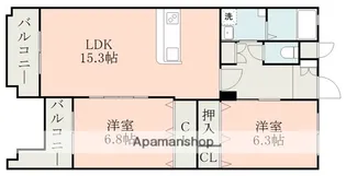 グレイシャスミユキ【2階】の間取り