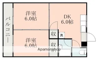 モイセスホワイトリバー【2階】の間取り