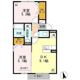 バンブー【2階】の間取り