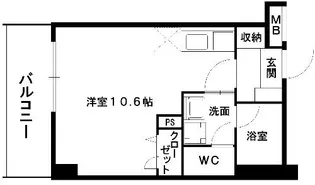コネクト新水前寺【4階】の間取り