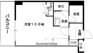 コネクト新水前寺【6階】の間取り