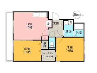 フォンティーヌ【1階】の間取り