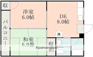 第2コーポシマオカ【3階】の間取り