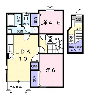 サニーヴィレッジB【2階】の間取り