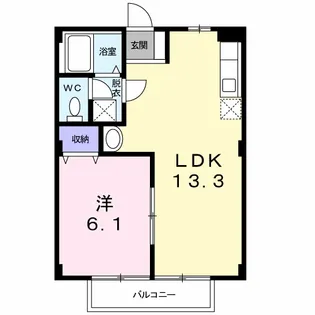 松岡ハイツA【2階】の間取り