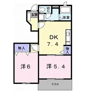 エクセレント・ヴィラC【1階】の間取り