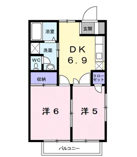エクセルハイム【2階】の間取り