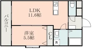 サンシャイン広木Ⅱ【2階】の間取り