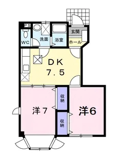 エル・フラワーB【1階】の間取り