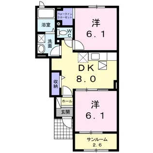 カーサ センキンコウ アン【1階】の間取り