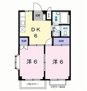 サンヒルズハイツ【2階】の間取り