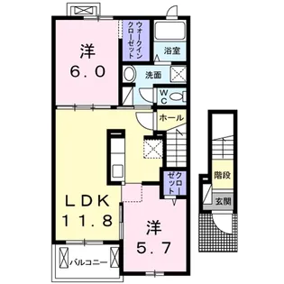 アステルコートⅠ【2階】の間取り