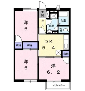 フローラルYM【2階】の間取り