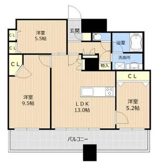 D’グランセ熊本ザ・レジデンス【10階】の間取り