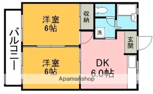 ホワイトキャッスル田崎【5階】の間取り