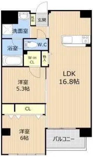 GLC新大江【4階】の間取り