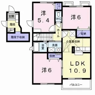 エクセレント・ヴィラB【2階】の間取り