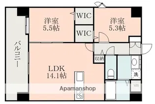 ロザリアン坪井【2階】の間取り