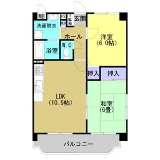 ウイング壱番館【1階】の間取り