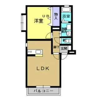 パークサイド山ノ内B【102号室】の間取り