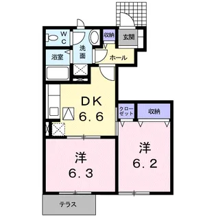 スワンB【1階】の間取り
