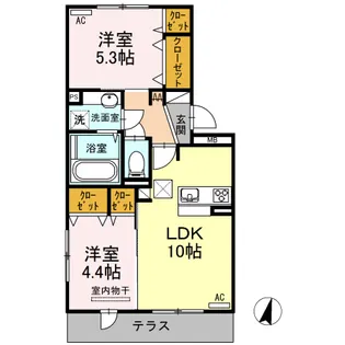 ハイムセラ大津駅前【1階】の間取り