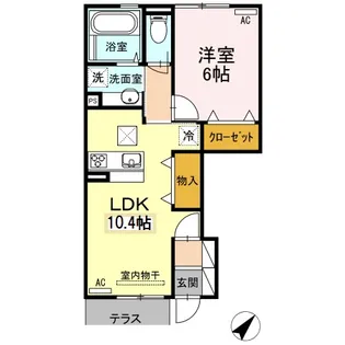 ルーエンハイム【1階】の間取り