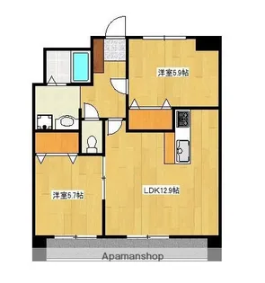 クロノス34田井島Ⅱ【8階】の間取り