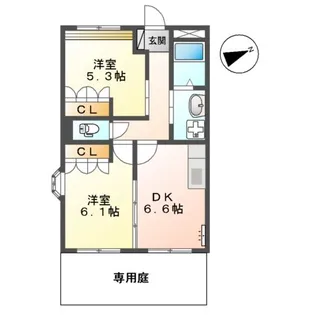 グランディール・ソフィア【1階】の間取り
