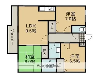 サンライズ国府C棟【1階】の間取り