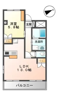 エバーグランディールⅡ【205号室】の間取り