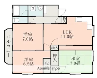 プロムコーポB【1階】の間取り