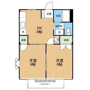 コーポKA【2階】の間取り