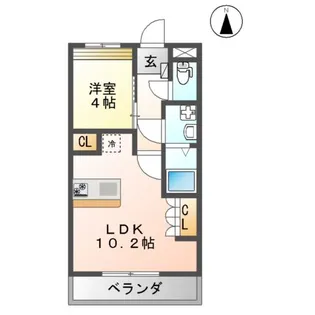 ローズガーデン【2階】の間取り