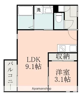 REGALEST健軍Ⅱ【1階】の間取り