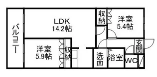 セントフィールド【106号室】の間取り