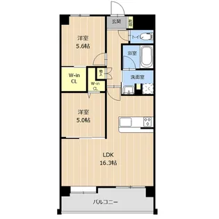 LIBTH京町【5階】の間取り