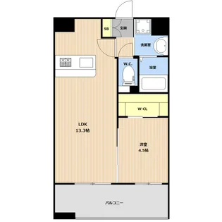 LIBTH新町EAST【2階】の間取り