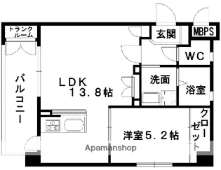 グランドゥール大津【2階】の間取り