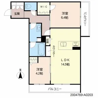シャーメゾンARISTIO【2階】の間取り