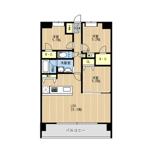 LIBTH原水【8階】の間取り