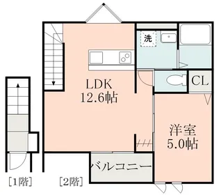 熊本県合志市須屋【アパート】の間取り