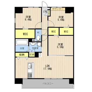 LIBTH光の森【7階】の間取り