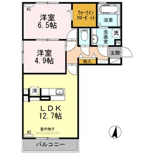 フェリオ・トレ【207号室】の間取り