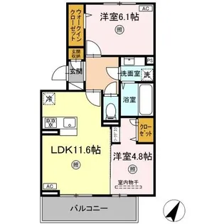 クリスタルパークテラス【3階】の間取り